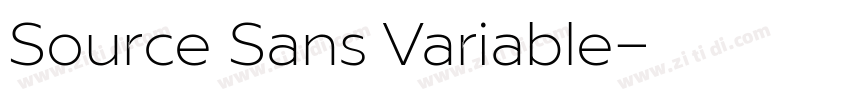 Source Sans Variable字体转换